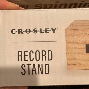 NWT Crosley "Now Spinning make every day a record store day" Record Stand